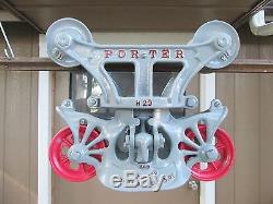PORTER H29-H49 CAST-MALLEABLE IRON BARN TROLLEY HAY CARRIER LOADER/UNLOADER+PULL