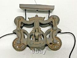 Porter H70 Vintage Rustic Cast Iron Hay Trolley Barn Pulley Light Fixture 14A
