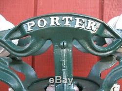 ++ Porter Hay Trolley Barn Tool Vintage Pulley ++
