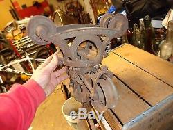 Porter Hay trolly fork pulley Ottawa ILL. W rope stop Nice original clean