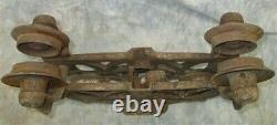 Porter Unloader Barn Hay Trolley Cast Iron Rustic Farm Country Tool Vintage a