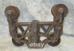 Porter Unloader Barn Hay Trolley Cast Iron Rustic Farm Country Tool Vintage a