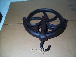 Primitive 1800's Cast Iron Well Bucket Pulley This Antique Has a Nice Patina