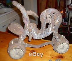 RARE 1883 ANTIQUE CAST IRON J. A. CROSS HAY CARRIER & THE ORIGINAL PULLEY 2 of 2