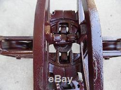 Rare Antique Hudson 77 Cast Iron Barn Trolley Hay Carrier Loader/unloader+pulley