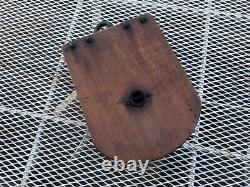 RARE Extra Large Vintage Hudson USA farm Barn Rope WOODEN WHEEL PULLEY