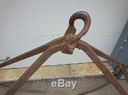 RARE LARGE Hay Carrier Grapple Forks Claw Trolley EAGLE E2
