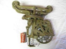 RARE NOS New Antique HH&F Hunt Helm Ferris Co Loose Hay Barn Trolley With Tag