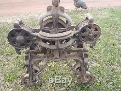 Rare Vintage Boomer Hay Trolley Old Farm Tool Cast Iron Barn Pulley Antique