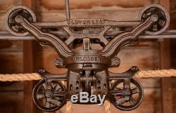 RESTORED Antique Vtg FE Myers Cloverleaf Barn Farm Hay Trolley Carrier Pulley