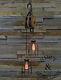 Rustic Barn Block & Tackle Pulley Pendant Light Lamp Steampunk Antique Nautical