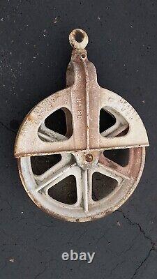 Rare 31 Vintage Rowe Machine Works No 20 Commercial fishing pulley