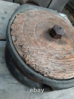 Rare BAGNALL & LO antique Wood Pulley