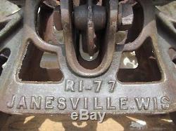 Rare STRICKLER RI-77 Cast Iron Hay Barn Trolley AUGUST 10, 1909 Janesville, WI