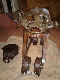 Rare Unique Ney Climax Hay Trolley Unloader With Pulley