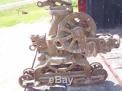 Rare Vintage Adjustable Hay Trolley, Berg Equipment Corp. Marshfield, Wisconsin, An