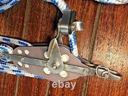 SCHAEFER ADJ CAM CLEAT MAIN SHEET, VANG 41 BLOCK & TACKLE With40' NEW 3/8 LINE
