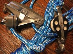 SCHAEFER/LEWMAR MAIN SHEET, VANG 31 PULLEY BLOCK/TACKLE With30' NEW LINE