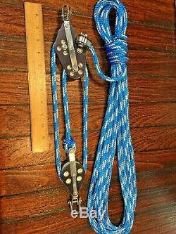 SCHAEFER MAIN SHEET, VANG 31 PULLEY BLOCK AND TACKLE With30' NEW 5/16 LINE