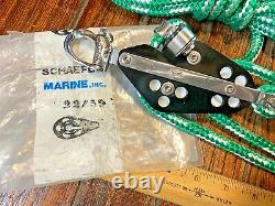 SCHAEFER SNAP SHACKLE MAIN SHEET, VANG 41 PULLEY BLOCK & TACKLE With40' NEW LINE