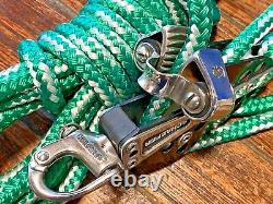 SCHAEFER SNAP SHACKLE MAIN SHEET, VANG 41 PULLEY BLOCK & TACKLE, With40' NEW LINE