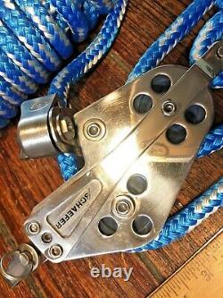 SCHAEFER STAINLESS 5 SERIES MAIN SHEET, VANG 41 BLOCK & TACKLE With40' NEW LINE