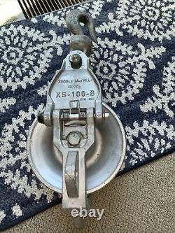 Sherman & Reilly Model XS-100-B Aluminum Wire Stringer Pulley Block Withhook