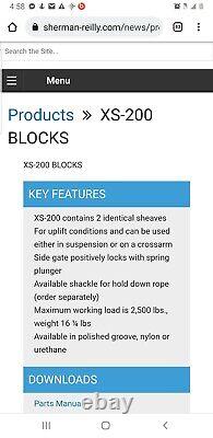 Sherman Reilly Pulley XS 200 Blocks