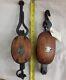 Ship's Pulley Hand Forged Hook American Chestnut. 1860's To 1870's. Antique