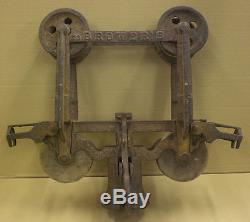 Sible Rever Browers Wood Beam Hay Car Trolley Cast Iron Farm Barn Pulley Tool
