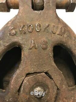 Skookum Pulley A6 Vintage Snatch Block Cable Puller Free Shipping