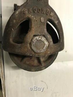 Skookum Pulley A6 Vintage Snatch Block Cable Puller Free Shipping