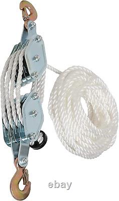 Sob Block and Tackle Pulley System for Lifting Heavy Objects 4000LB Breaking S