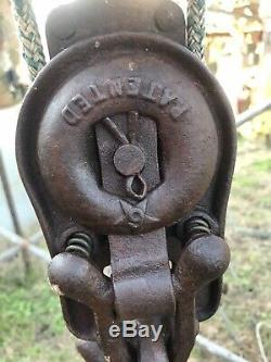 Strickler Cast Iron Hay Trolley Barn Carrier Janesville Wisconsin B&l Pulley