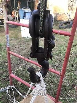 Strickler Cast Iron Hay Trolley Barn Carrier Janesville Wisconsin B&l Pulley