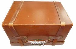 Superb vintage block leather carry all your tackle and reel case with lift ou