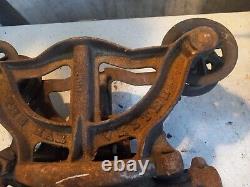 The Harvester Hay Trolley Unloader Barn Farm Pulley Antique Vintage cast iron