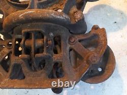 The Harvester Hay Trolley Unloader Barn Farm Pulley Antique Vintage cast iron