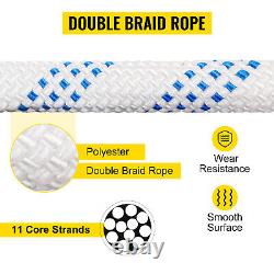 Twin Sheave Block Tackle 2/5-1/2 In 100-200 Ft Braid Rope 30-35KN 6600-7705 LBS