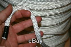 Twin sheave block and tackle 7500Lb pulley system 100 feet 1/2 Double Braid Rope