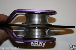 Twin sheave block and tackle 7500Lb pulley system 150 feet 1/2 Double Braid Rope