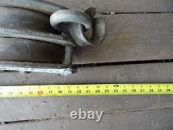 Used Block & Tackle Dual Sheave Pulley WithHook In Good Working Condition 6x20