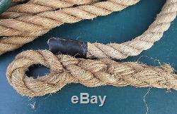 Uw Double Single Wood Metal Block Tackle Pulley With 100ft Hemp Rope