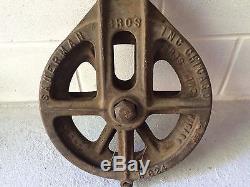Vintage Antique Sauerman Bros Pulley System With Hook
