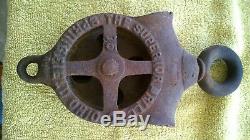 VINTAGE ANTIQUE THE SUPERIOR DRILL CO PULLEY springfield ohio