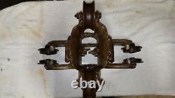 VINTAGE CAST IRON F. E. MYERS & BR0 OK UNLOADER HAY TROLLEY With DROP PULLEY