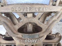 VTG Antique Cast Iron FE Myers Bros Unloader Farm Pulley Hay Trolley Clover Leaf