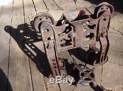 Vintage 1886 PORTER Hay Carrier TROLLEY, Barn pulley tackle