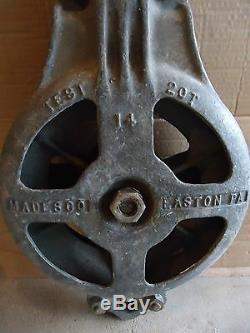 Vintage 20 Ton Snatch Block & Tackle Pully MADESCO Easton PA 1-1/2 Huge Big