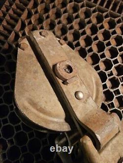 Vintage 34 POUND Hook & Pulley, Vintage Steel Pulley, Iron Pulley, GALVANIZED